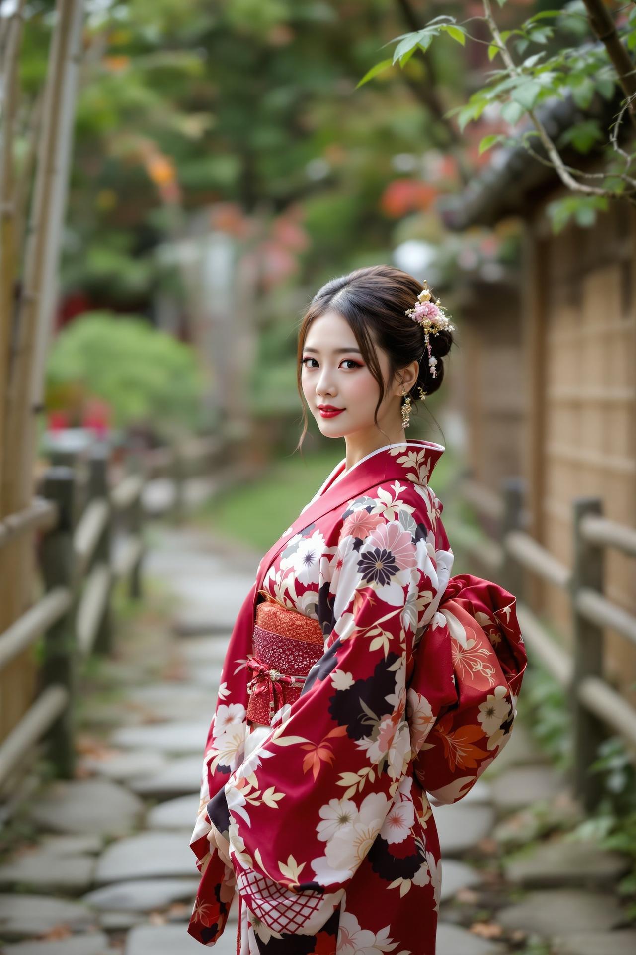 日式庭院里的和服美人 - 福利姬图集相关推荐